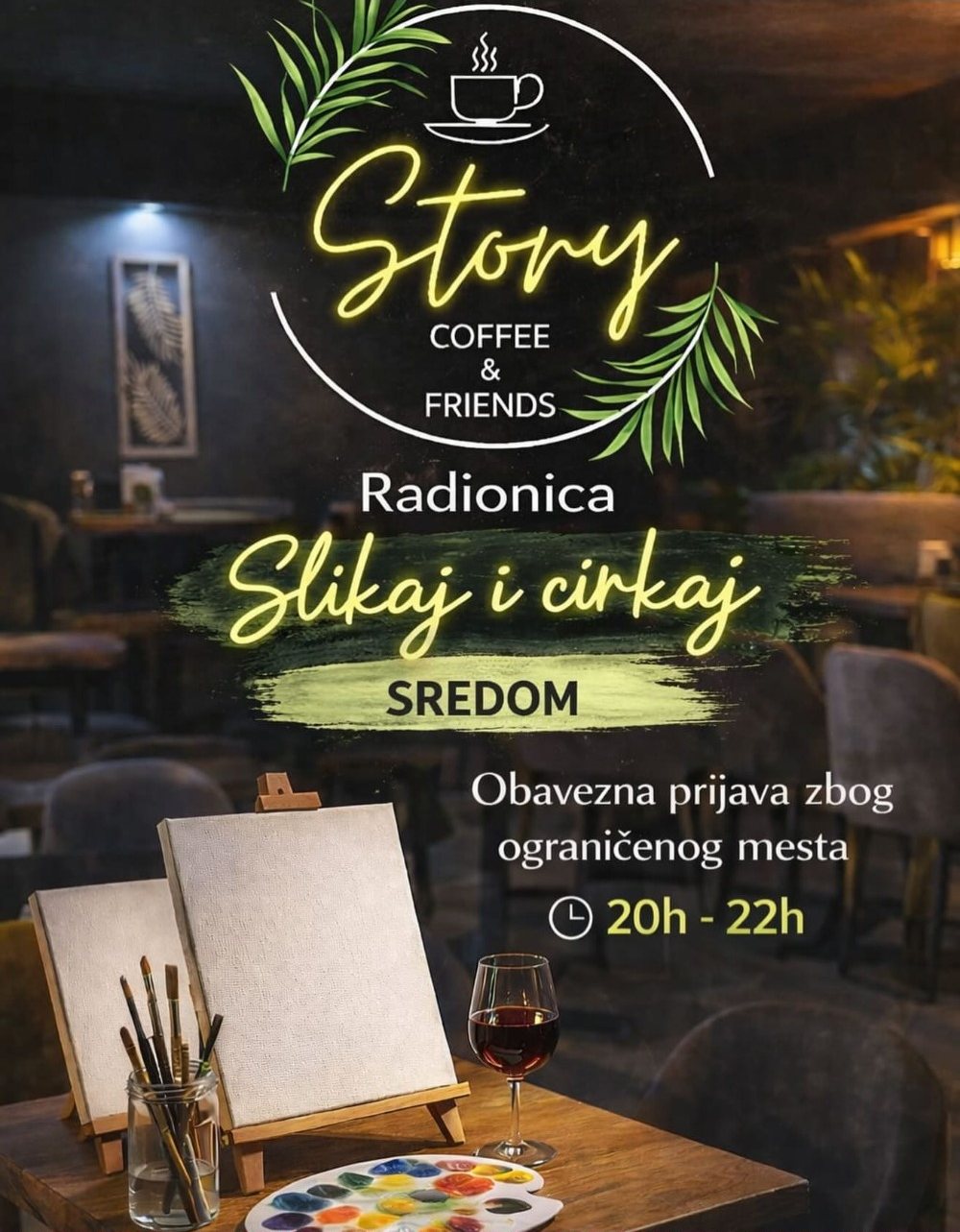 Najava radionice Slikaj i cirkaj — sredom od 20 do 22h