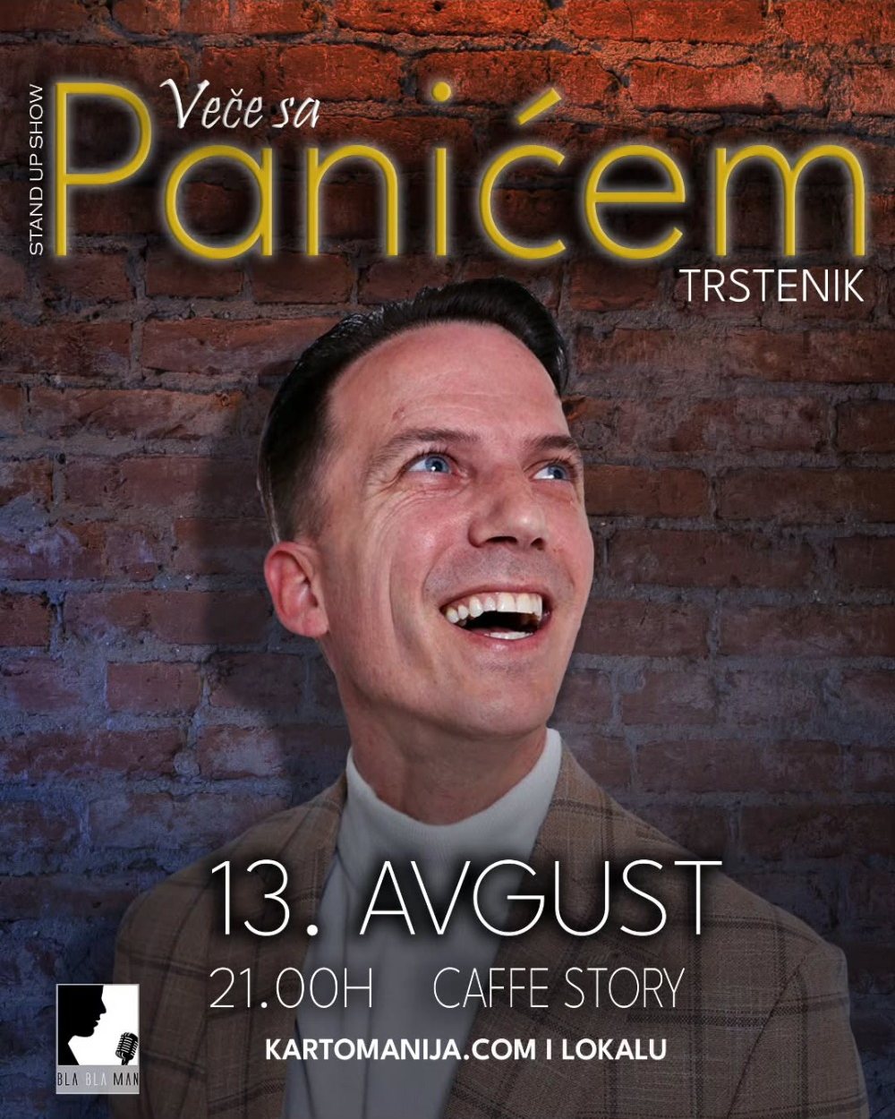 Najava — Veče sa Panićem, 13. avgust u Caffe Story